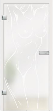 Lucy frosted design on frosted glass